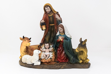 Hand Painted Holy Family Nativity.