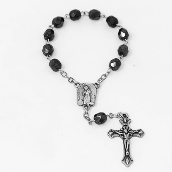 Black Handheld Rosary.
