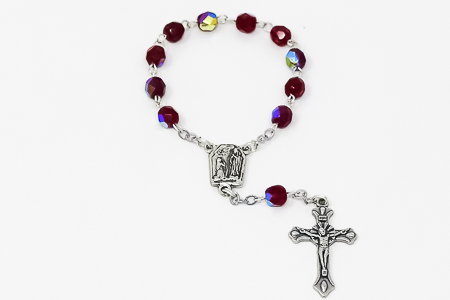 Ruby Handheld Rosary Beads.