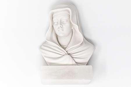 Madonna Head Statue.