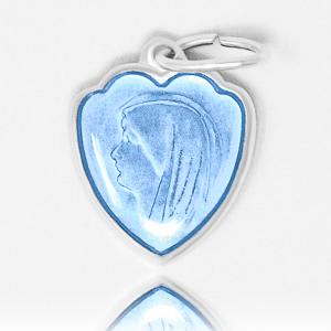 Blue Heart Lourdes Pendant.