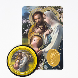 Holy Family Car Magnet & Prayer Card.