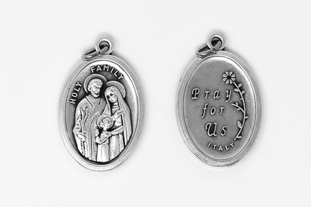 Holy Family Oxidised Medal 