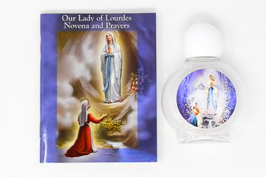 Lourdes Holy Water Bottle & Novena Book Set.