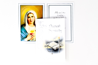 Immaculate Heart of Mary Mass Card.