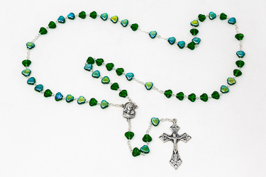 Immaculate Heart of Mary Shell Rosary Beads.