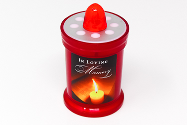 In Loving Memory Grave Candle.