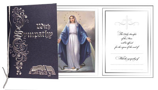 In Loving Memory Miraculous Mass Card.