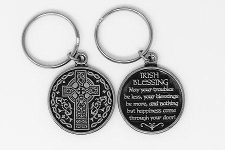 Irish Blessing Prayer Key Ring.