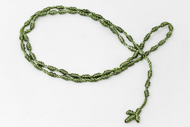 Knotted Rosary Green.