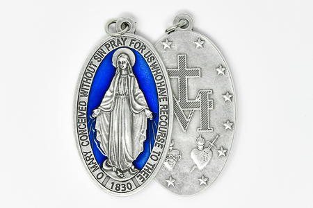 Large Enamel Miraculous Medal.
