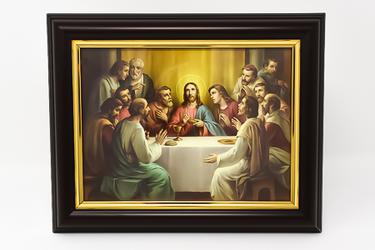 Last Supper Wood Framed Picture.
