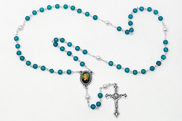 Blue Bernadette Rosary.