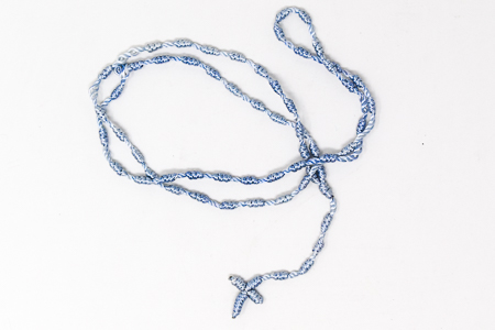 Knotted Rosary Blue