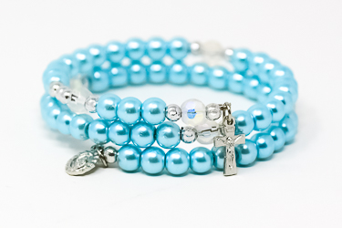 Miraculous Memory Wire Rosary Bracelet