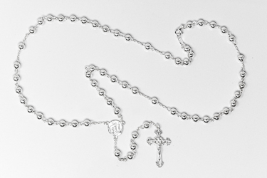 Sterling Silver Lourdes Rosary.