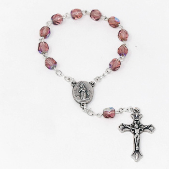 Amethyst Handheld Rosary Beads.