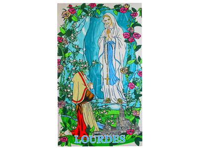 Lourdes Apparition Polar Blanket.