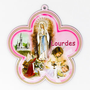 Lourdes Apparition Medallion Plaque.