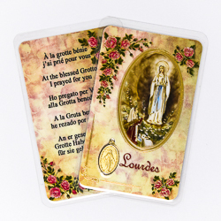 Apparition Prayer Card & Miraculous Medal.