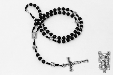 Black Wooden Rosary Beads.