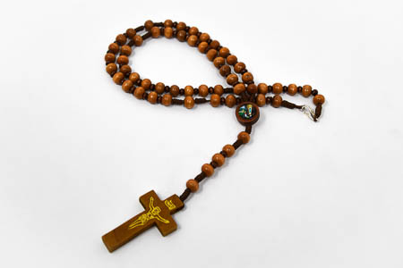 Lourdes Wooden Rosary Beads.