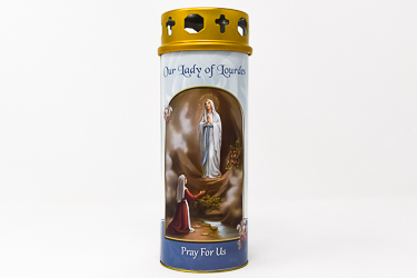 Lourdes Apparitions Pillar Candle.