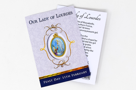 Lourdes Feast Day Card.
