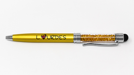 Lourdes Gold Crystal Pen.