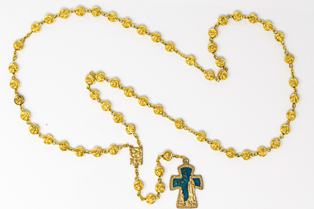 Gold Lourdes Rosary.