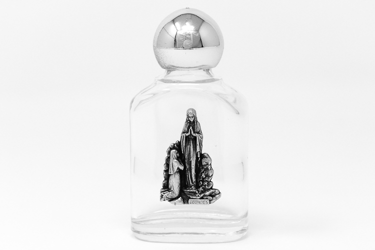 DIRECT FROM LOURDES - Lourdes Holy Water Glass Oval Bottles.