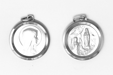 Round Virgin Mary Pendant / Medal.