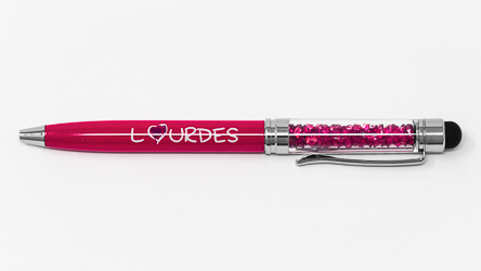 Lourdes Pink Crystal Pen.