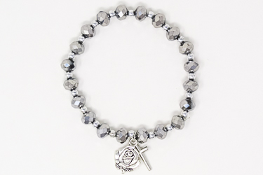 One Decade Silver Rosary Bracelet.