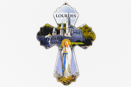 Lourdes Rose Apparition Cross.