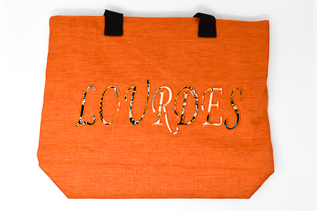 Lourdes Orange Shopping Bag.