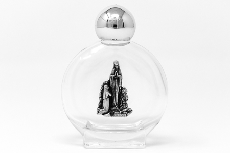 Holy Water inside a Round Glass Bottle 
