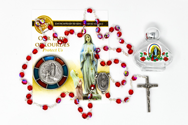 Lourdes Water Rosary Gift Set.
