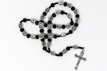 Our Lady of Lourdes Wooden Rosary Beads.