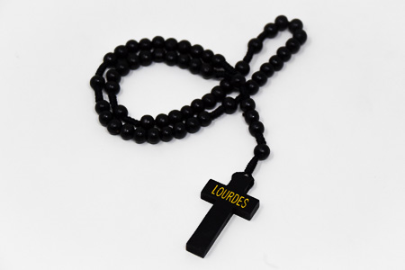 Black Wooden Rosary Beads.