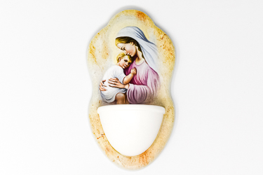 Mary & Child Holy Water Font.