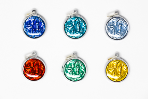 Our Lady of Lourdes Medals & Pendants (Enameled)