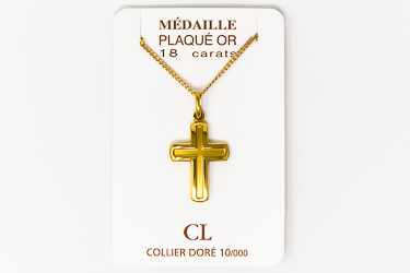 Men's Gold Cross Necklace.