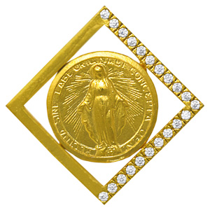 Gold Miraculous Pendant.