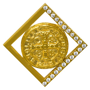 Gold St Benedict Pendant.