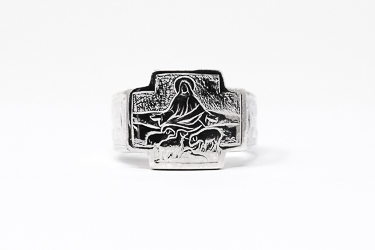 Men's St Joseph 925 Silver Ring.