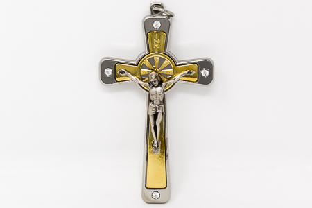 Crucifix with Swarovski Crystals.