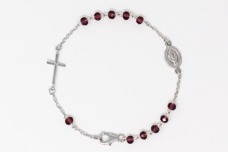 Miraculous Amethyst Rosary Bracelet 