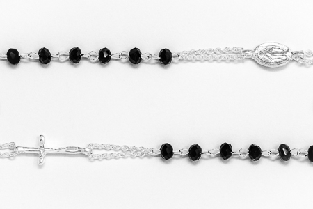 Miraculous Black Rosary Bracelet 
