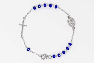 Miraculous Blue Rosary Bracelet.
